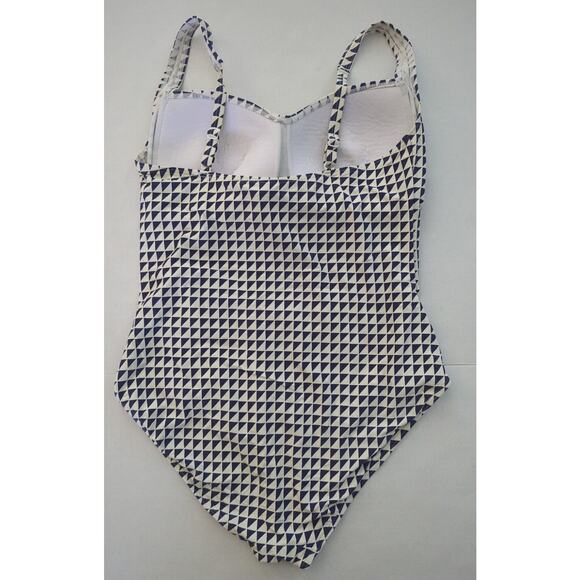 Bond-Eye Australia Blue White Geometric One piece Swimsuit Women's Size 16 D/DD - Picture 6 of 11